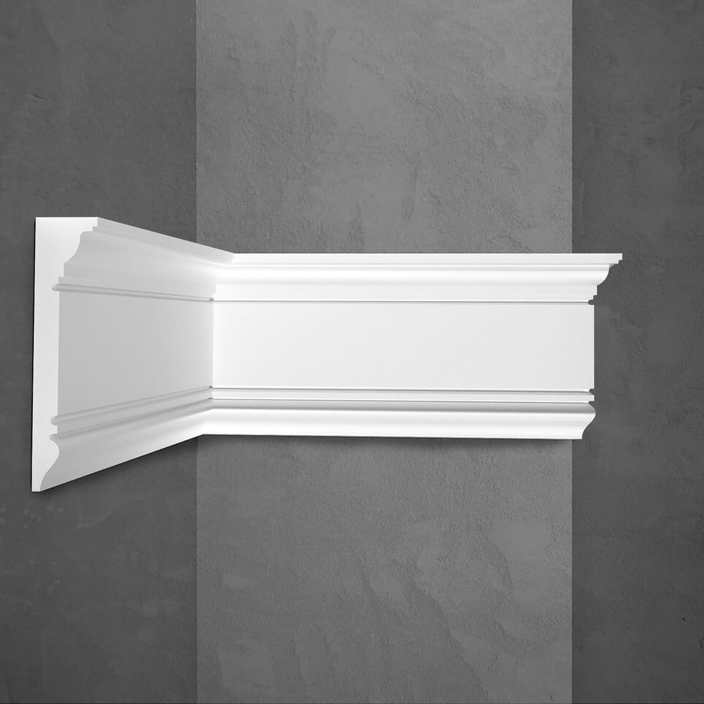 Изображение товара Потолочный плинтус Stenopol 90х20х2000 мм для натяжных потолков