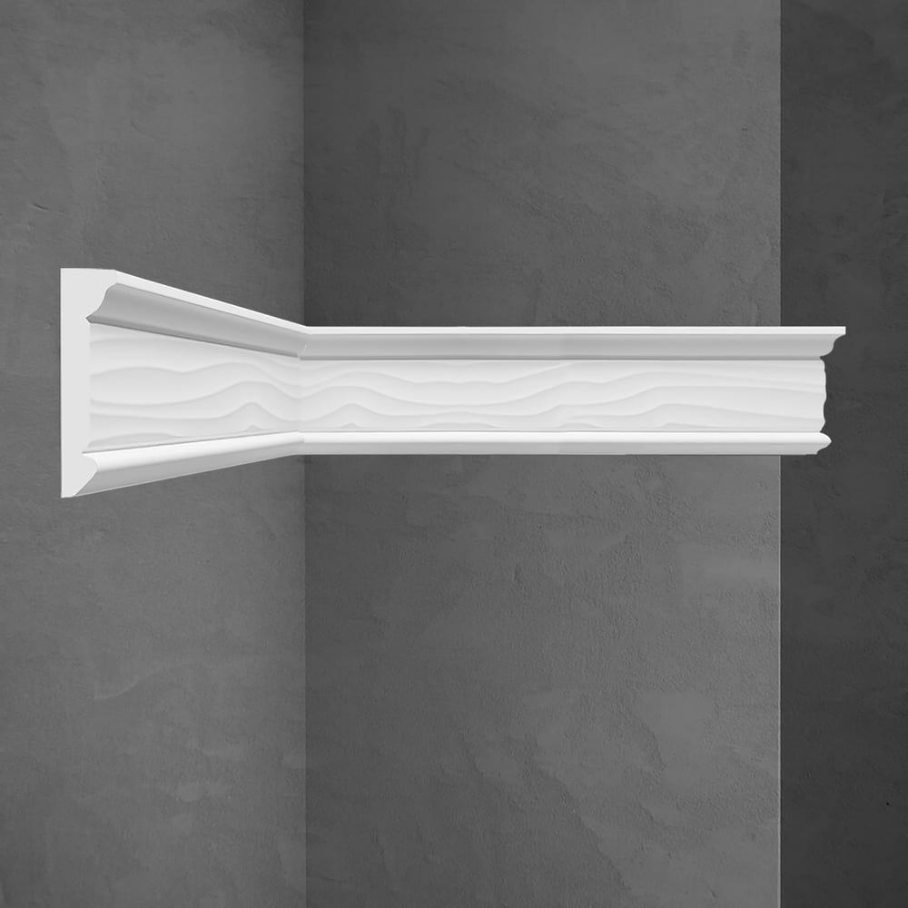 Изображение товара Потолочный карниз Stenopol для натяжных потолков 60х17х2000 мм