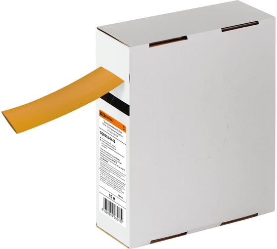 Изображение товара Термоусадочная трубка TDM ELECTRIC ТУТнг 20/10 желтая в коробке, упаковка 10 метров SQ0518-0445