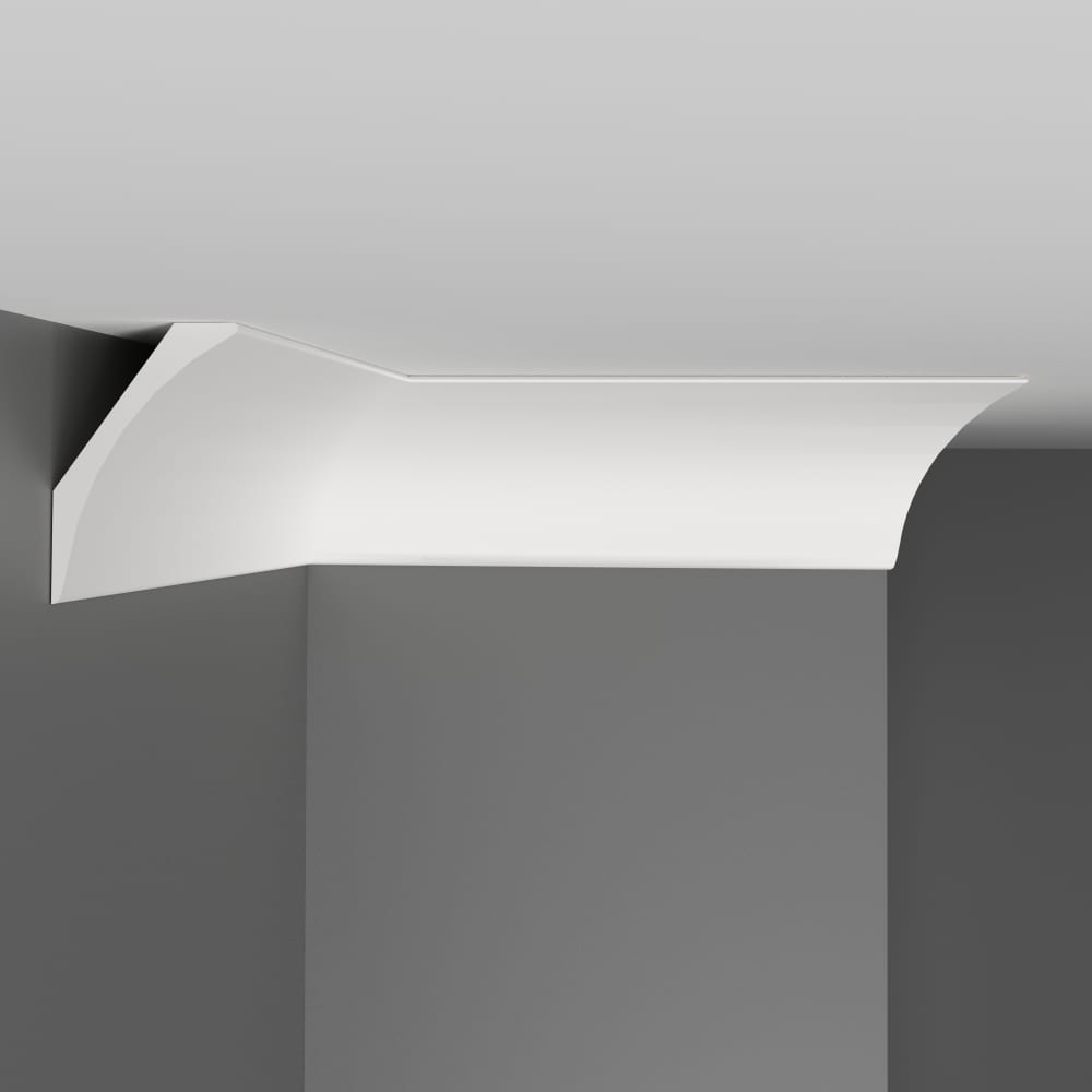 Потолочный плинтус Stenopol плинтус потолочный для натяжных потолков полистирол format 206057 белый 28х53х2000 мм