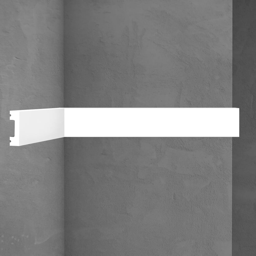 Изображение товара Гладкий молдинг Stenopol 41х10х2000 мм для внутренней отделки