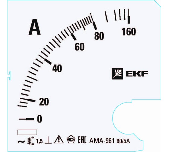 Изображение товара Шкала сменная PROxima 80/5А-1,5 для A961 EKF s-a961-80