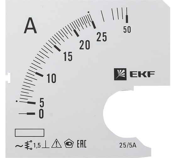 Изображение товара Шкала сменная PROxima 25/5А-1,5 для A961 EKF s-a961-25