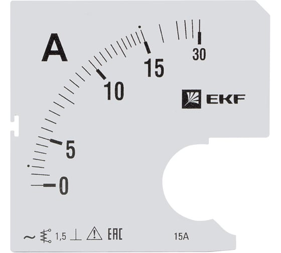 Изображение товара Шкала сменная PROxima 15/5А-1,5 для A961 EKF s-a961-15