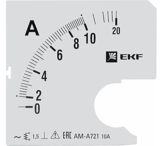 Изображение товара Шкала сменная PROxima 10/5А-1,5 для A721 EKF s-a721-10