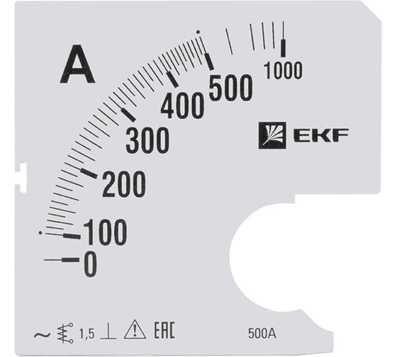 Изображение товара Шкала сменная PROxima 500/5А-1,5 для A961 EKF s-a961-500