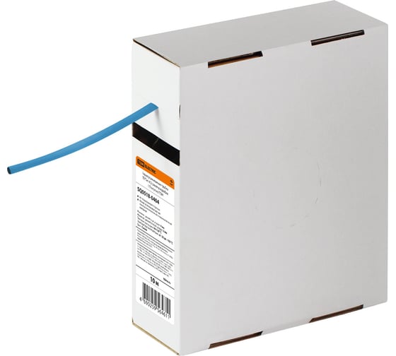 Изображение товара Термоусадочная трубка TDM ELECTRIC ТУТнг 4/2 синяя в коробке, упаковка 10 метров SQ0518-0404