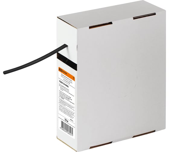 Изображение товара Термоусаживаемая трубка TDM ELECTRIC ТУТнг 4/2 черная в коробке (10 м/упак) SQ0518-0406