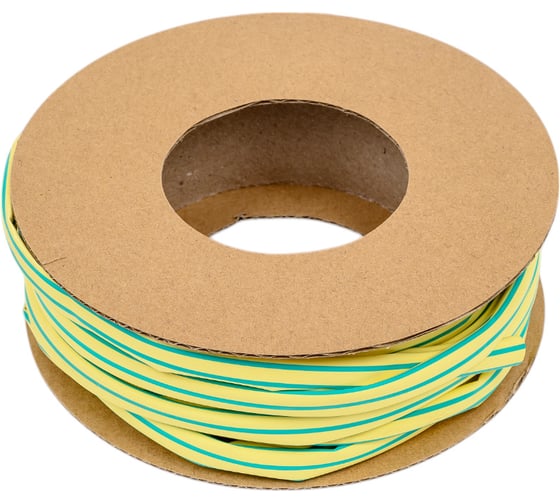 Изображение товара Термоусаживаемая трубка TDM ELECTRIC ТУТнг 6/3 желто-зеленая в коробке (10 м/упак) SQ0518-0414