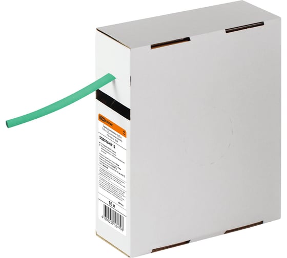 Изображение товара Термоусаживаемая трубка TDM ELECTRIC ТУТнг 6/3 зеленая в коробке (10 м/упак) SQ0518-0412