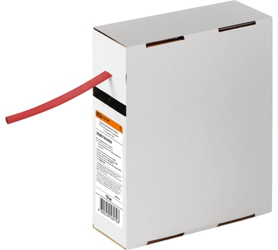 Изображение товара Термоусаживаемая трубка TDM ELECTRIC ТУТнг 6/3 красная в коробке (10 м/упак) SQ0518-0409