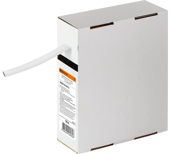 Изображение товара Термоусаживаемая трубка TDM ELECTRIC ТУТнг 8/4 белая в коробке (10 м/упак) SQ0518-0415