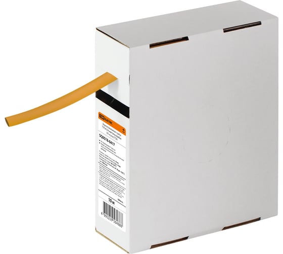 Изображение товара Термоусадочная трубка TDM ELECTRIC ТУТнг 8/4 желтая в коробке, упаковка 10 метров SQ0518-0417