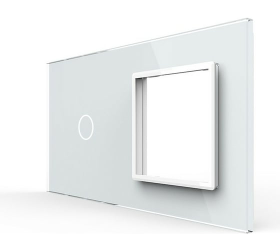 Изображение товара Панель для сенсорного выключателя и розетки LIVOLO 1 клавиша, цвет белый, стекло BB-C7-C1/SR-11