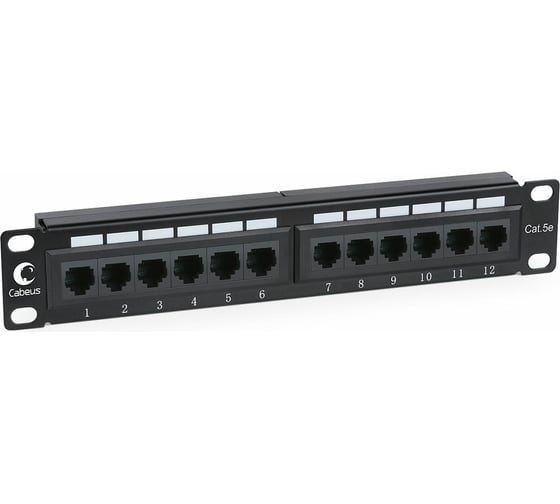 Изображение товара Патч-панель Cabeus, установочный размер 236 мм, 12 портов RJ-45, категория 5e, PL-12-Cat.5e 10-Dual PL-12-Cat.5e 10"-Dual
