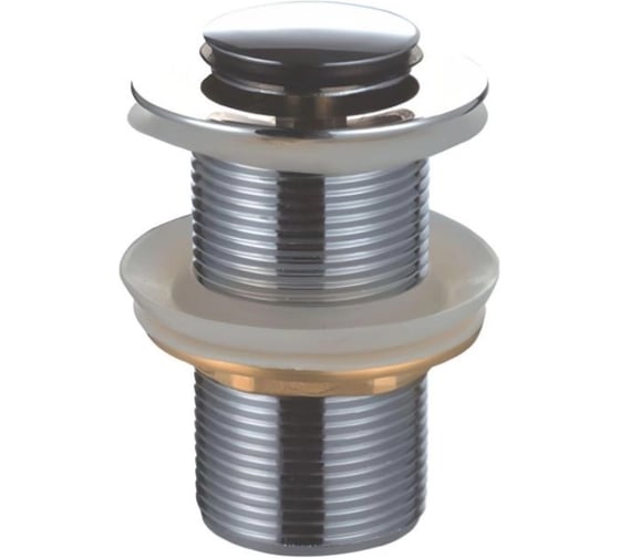 Изображение товара Донный клапан VIEIR эконом нержавеющая сталь для раковины без перелива, малый VER23B