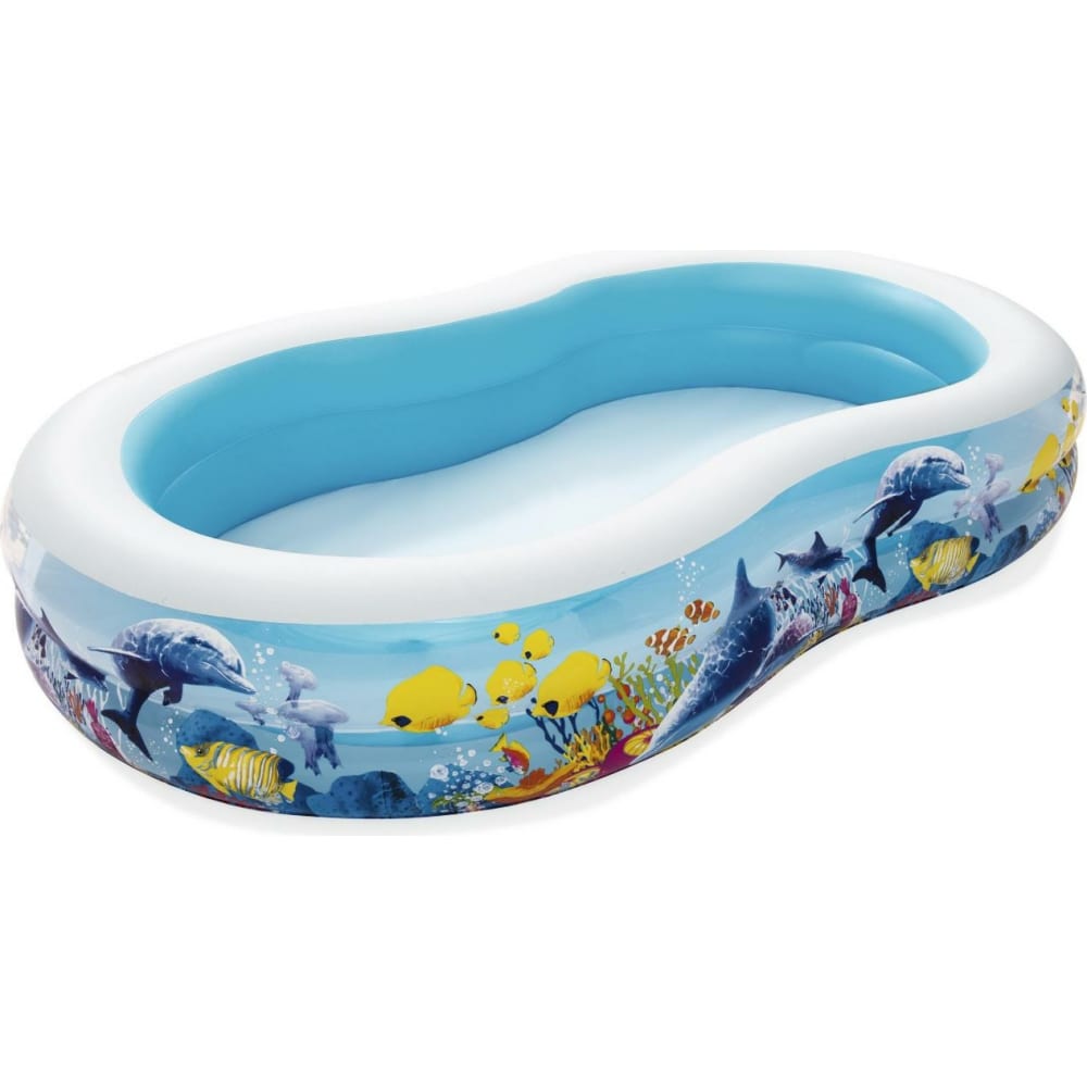 Детский надувной бассейн BestWay бассейн надувной детский bestway summer days 54337 241х241х140 см с навесом
