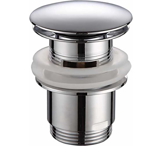 Изображение товара Выпуск для сифона Frap click-clack цельнометаллическая пробка 66 мм, с переливом F60 хром 534099