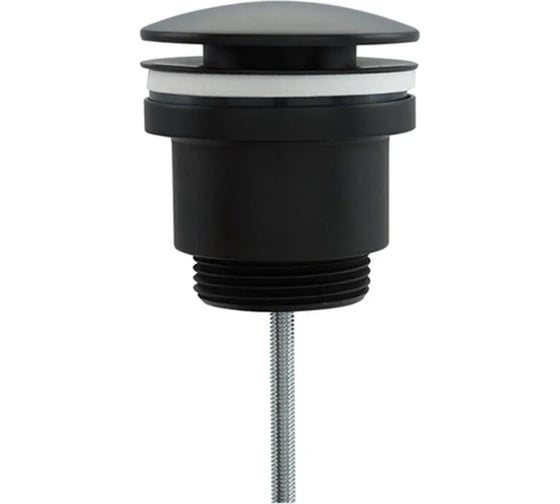 Изображение товара Донный клапан латунный VIEIR для раковины с болтом, черный VER26-C