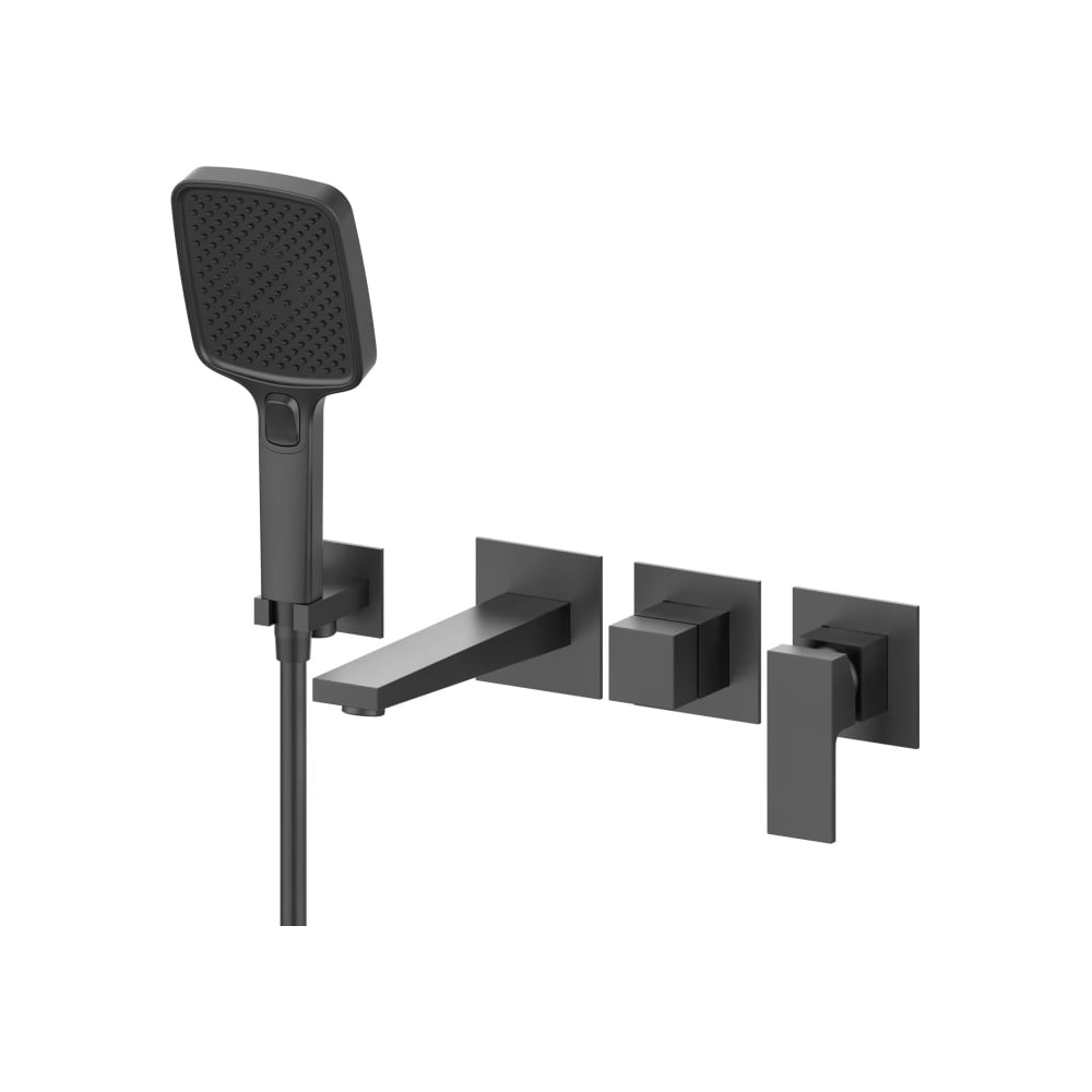 Изображение товара Встроенный смеситель для ванны ViEiR графит V393536-G современный дизайн надежный монтаж