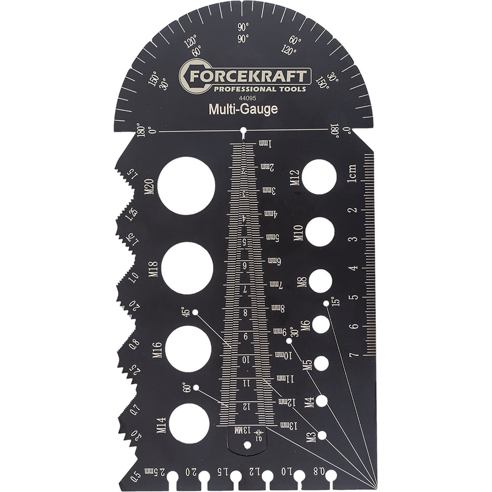 Изображение товара Многофункциональный измерительный шаблон Forcekraft FK-44095 компактный и точный