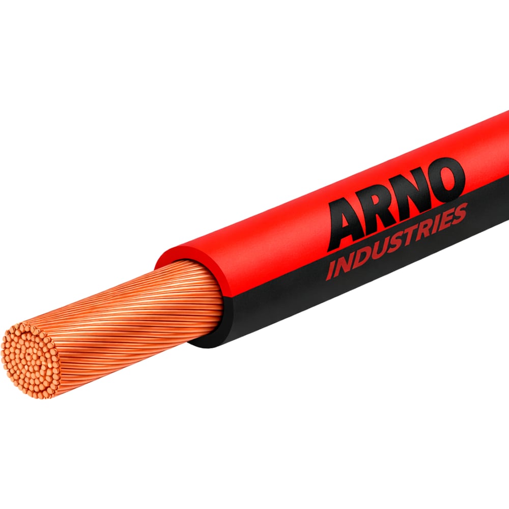 Изображение товара Провод силовой ARNO INDUSTRIES медный, 100м, ПуГВнг(А)-LS 1х1.5 красно-черный, гибкий, LS низкое дымо-газовыделение, для проводки ТРТС 2085550
