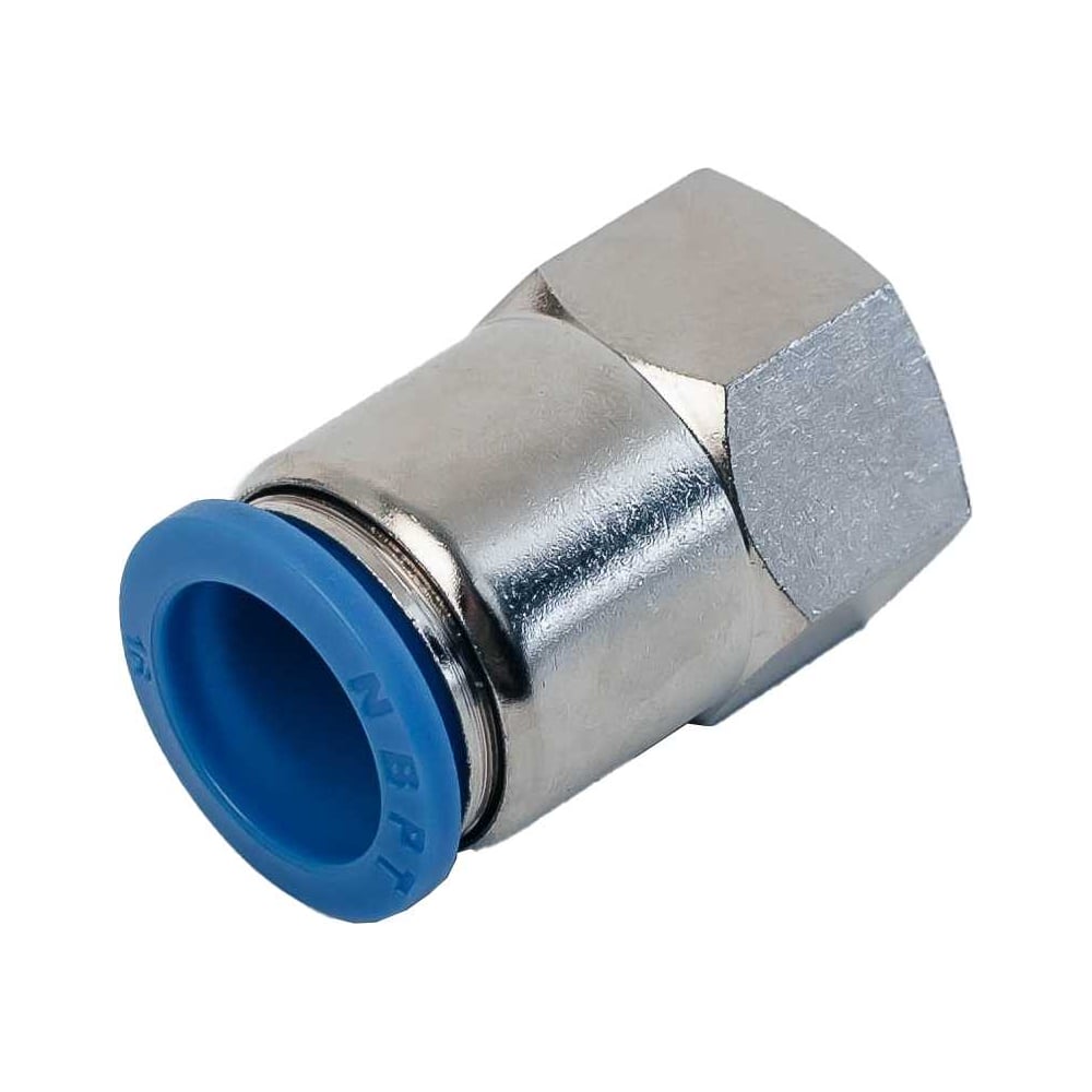 Изображение товара Пневматический фитинг NBPT PCF 16-03-R переходник 16 мм на 3/8F из латуни и полибутилентерефталата