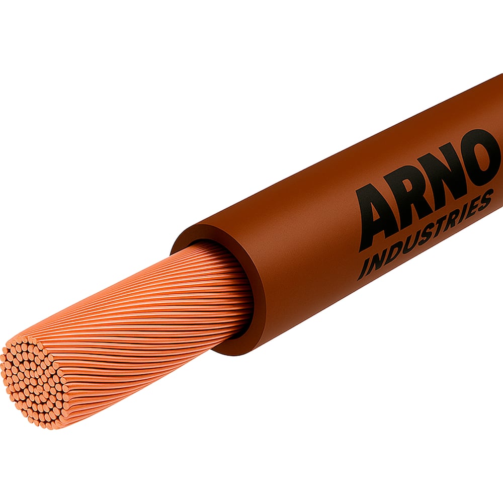 Изображение товара Провод силовой ARNO INDUSTRIES медный, 10м, ПуГВнг(А)-LS 1х16 коричневый, многопроволочный, гибкий, LS низкое дымо-газовыделение, для электромонтажа 30481131