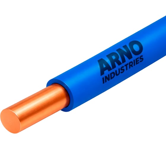 Изображение товара Провод силовой ARNO INDUSTRIES медный, 10м, ПуВнг(А)-LS 1х6 синий, однопроволочный, LS низкое дымо-газовыделение, для электромонтажа 14095631