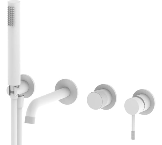 Изображение товара Смеситель для ванны и душа ViEiR встроенный, белый, скрытый монтаж V403532-F