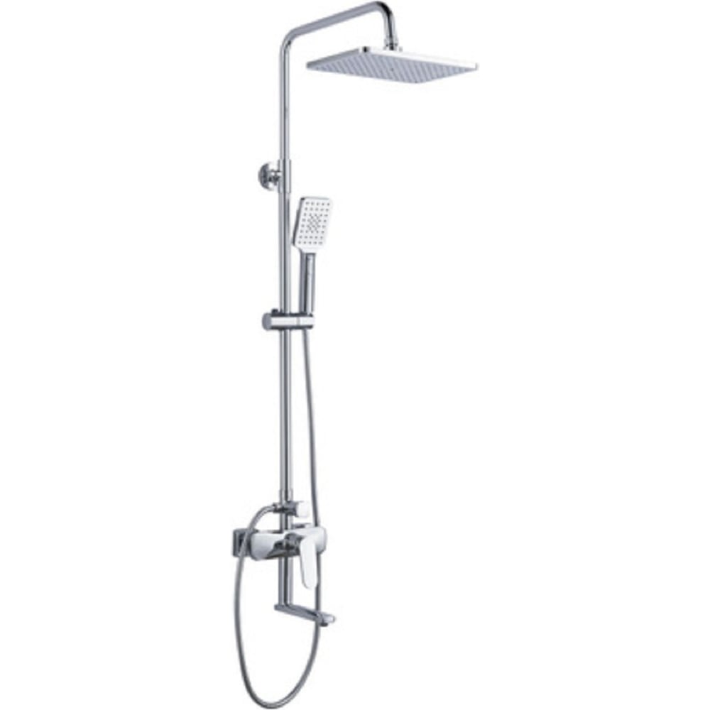 Изображение товара Душевая система с тропическим душем и регулятором высоты ALOUTE A2194 хром алюминий