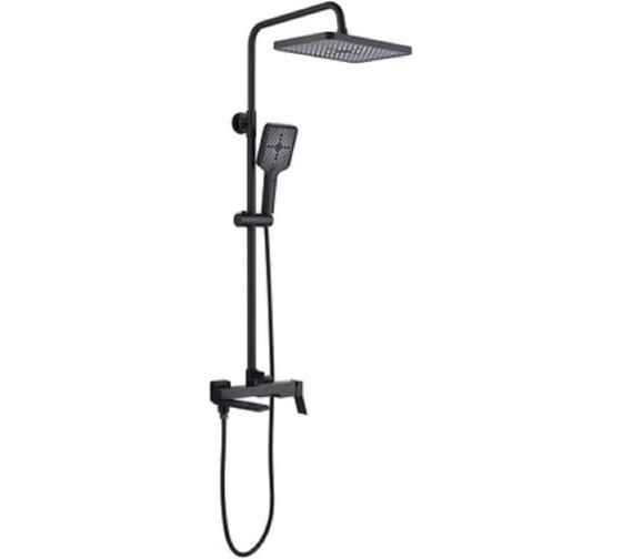 Изображение товара Душевая стойка ALOUTE зонт из эко-алюминия, выдвижной излив 16 см, высота штанги 130 см, цвет хром A1294H