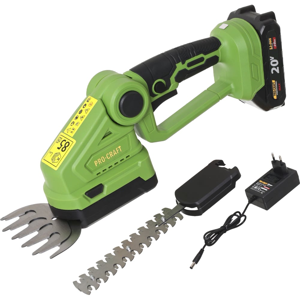 Изображение товара Аккумуляторные ножницы-кусторез PROCRAFT PGH2100 20В 150 мм