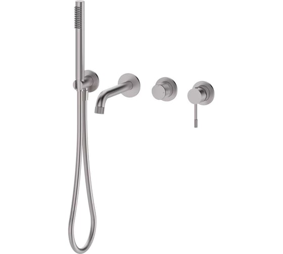 Изображение товара Смеситель для ванны и душа ViEiR встроенный, сатин, скрытый монтаж V403532-N