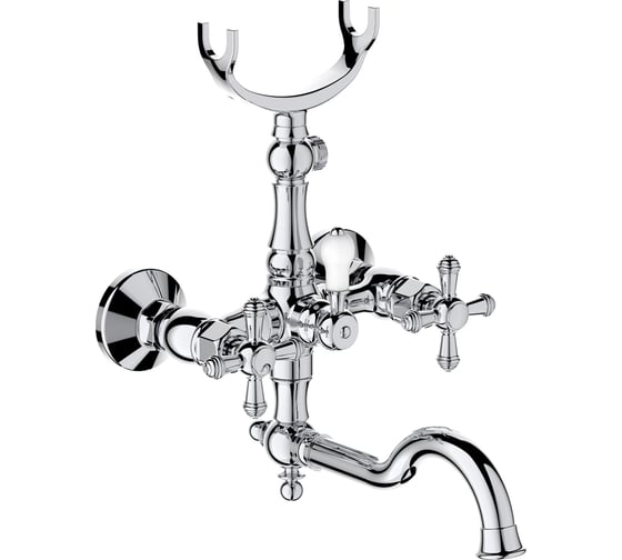 Изображение товара Смеситель для ванны и душа ViEiR двухвентильный, хром, длинный излив V370131