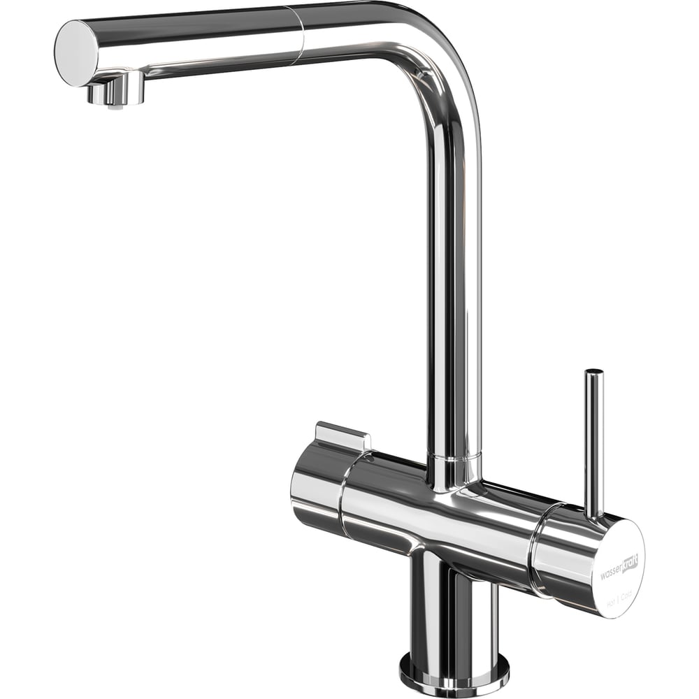 Изображение товара Смеситель для кухни WasserKraft A8917 двухрычажный с выдвижным изливом хром