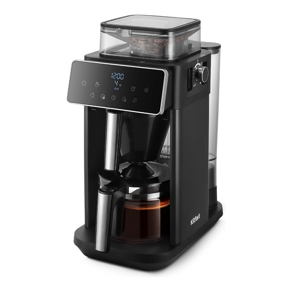 Изображение товара Кофемашина KITFORT КТ-7371 с встроенной кофемолкой и подсветкой
