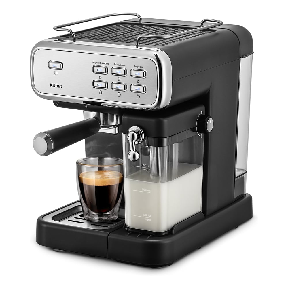 Изображение товара Кофеварка KITFORT КТ-7563 с капучинатором и помпой