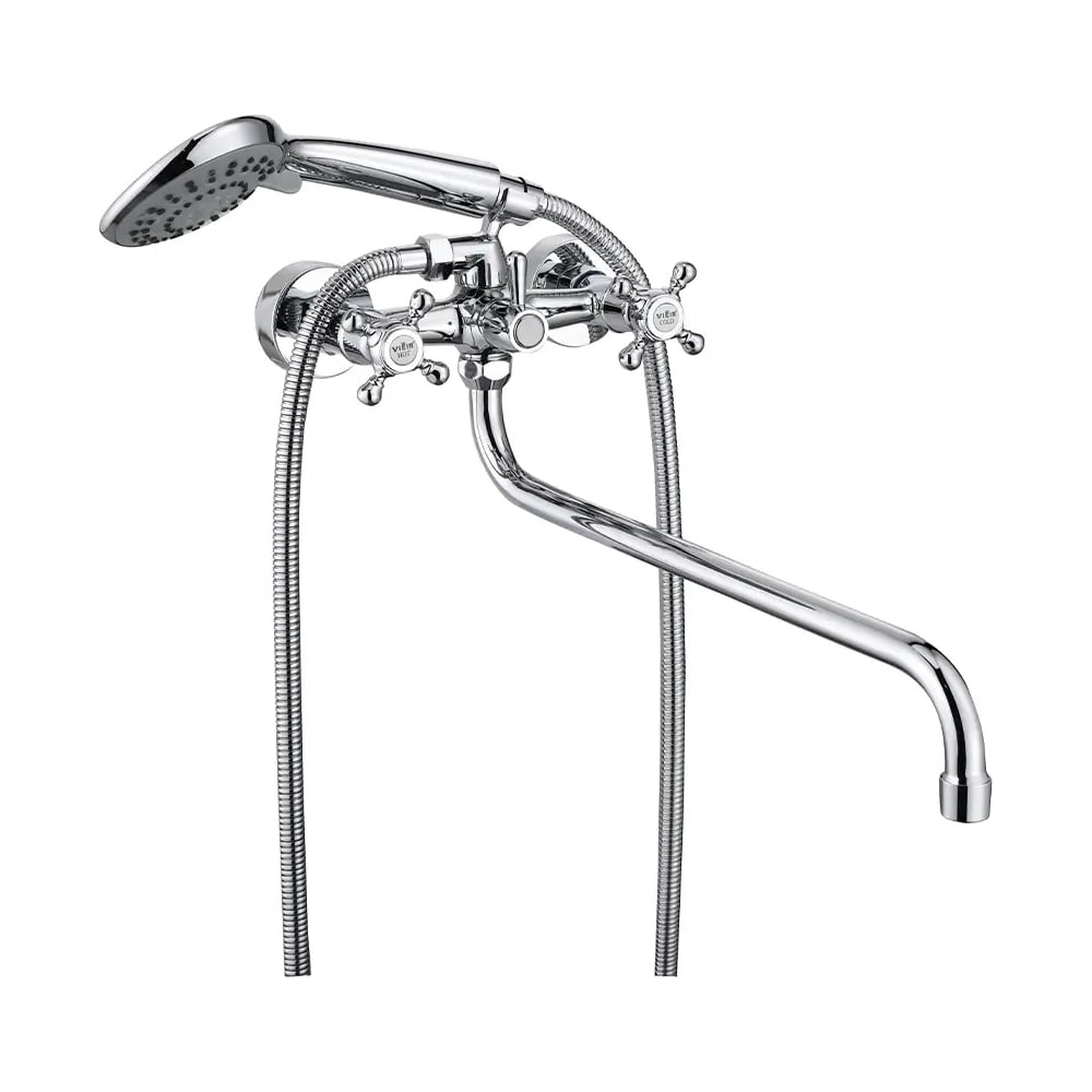 Изображение товара Смеситель для ванны ViEiR двухрычажный с душевым гарнитуром V130141