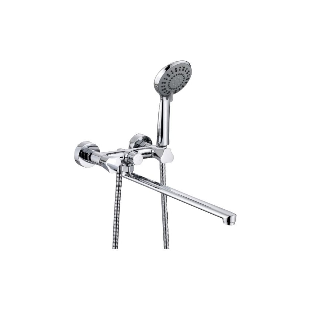 Изображение товара Двухрычажный смеситель для ванны ViEiR V150142 с длинным изливом и лейкой