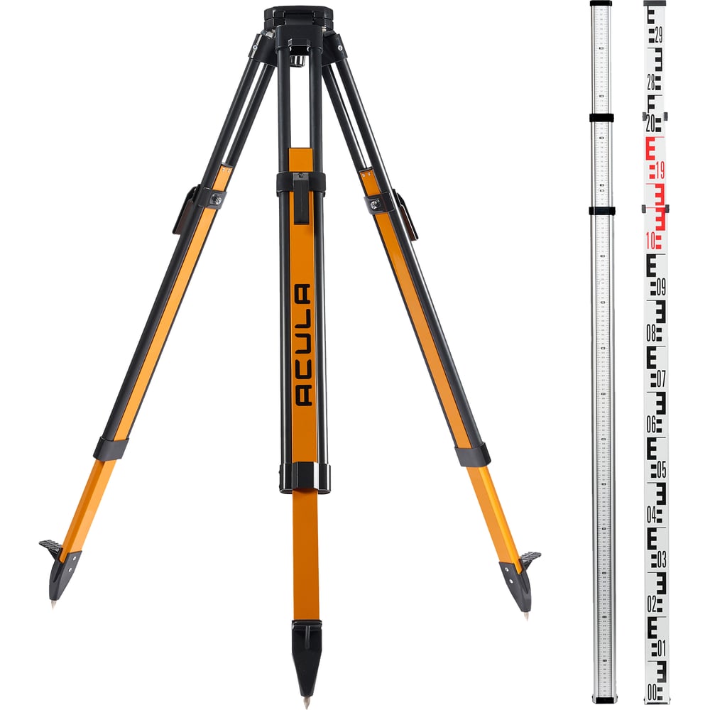 Изображение товара Геодезический комплект ACULA штатив Geo 12 и нивелирная рейка TLS 3 3м профессиональный
