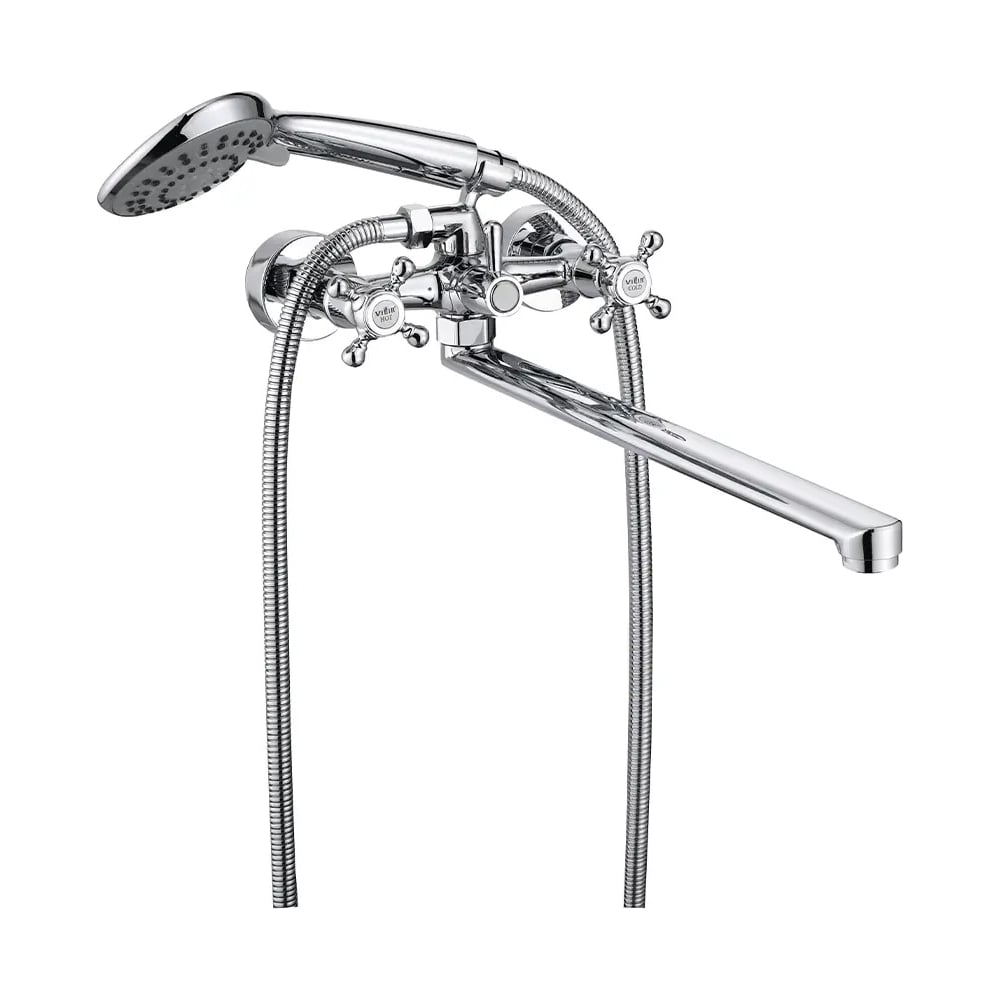 Изображение товара Двухрычажный смеситель для ванны ViEiR V130142 с длинным изливом хромированный