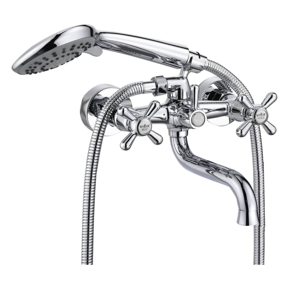 Изображение товара Смеситель для ванны ViEiR двухрычажный с коротким изливом и хромированным покрытием