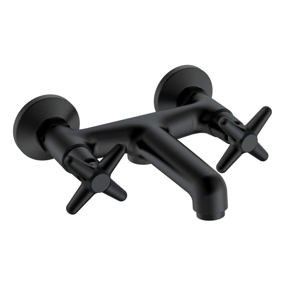 Изображение товара Смеситель для ванны ViEiR двухрычажный черный с изливом и душевым набором V220132-C