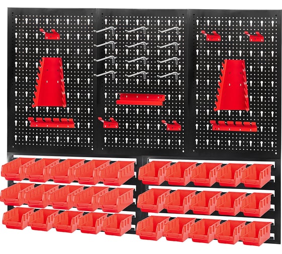 Изображение товара Настенный стеллаж для инструментов Arnezi с крючками и органайзер для метизов R7201350