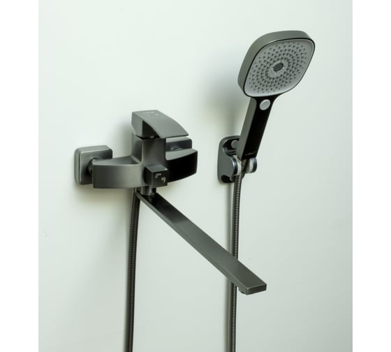 Изображение товара Смеситель для ванны ViEiR длинный однорычажный графит матовый излив поворотный для душа и ванны V433541-G