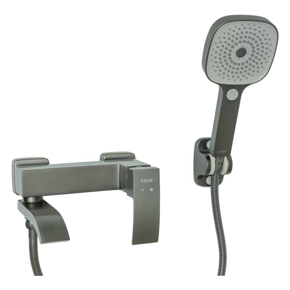 Изображение товара Смеситель для ванны и душа ViEiR короткий однорычажный графит V433531-G