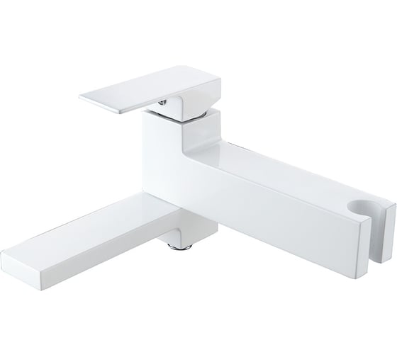 Изображение товара Смеситель для ванны и душа ViEiR однорычажный, белый короткий излив V393531-F