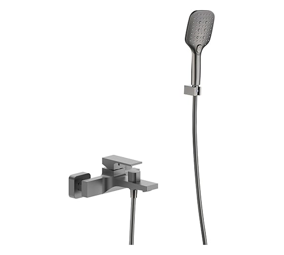 Изображение товара Смеситель для ванны и душа ViEiR однорычажный, графит, короткий излив V393535-G