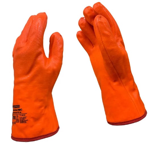 Изображение товара Краги нефтеморозостойкие Master-Pro® 1 пара. Категория А. (НМС) ТАЙМЫР (НМ) с плотным ПВХ покрытием шагрень, 30 см, размер 10 (XL), 11530-NWMPVC-10-1